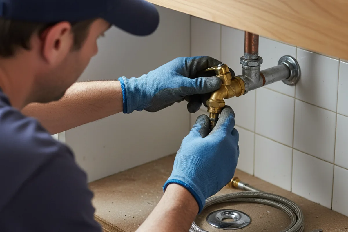 Shutoff valve and fitting work during Emergency Plumbing in New Century